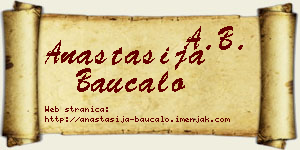 Anastasija Baucalo vizit kartica